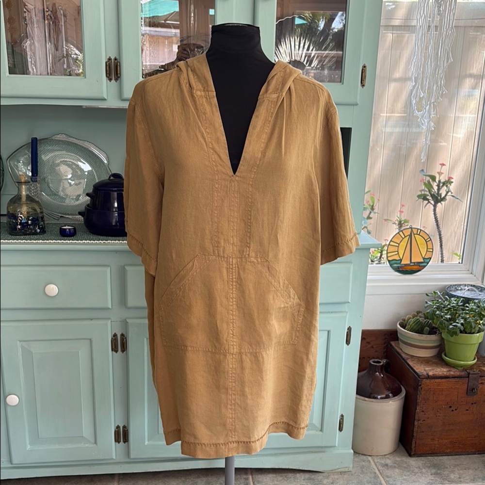 Wrap London Tan Hooded Dress
